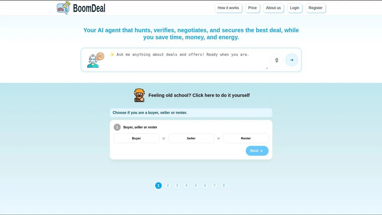 تصویر پلتفرم Boom Deal برای جستجوی آگهی خودرو